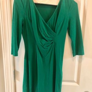 Talbots Green Faux Wrap Dress